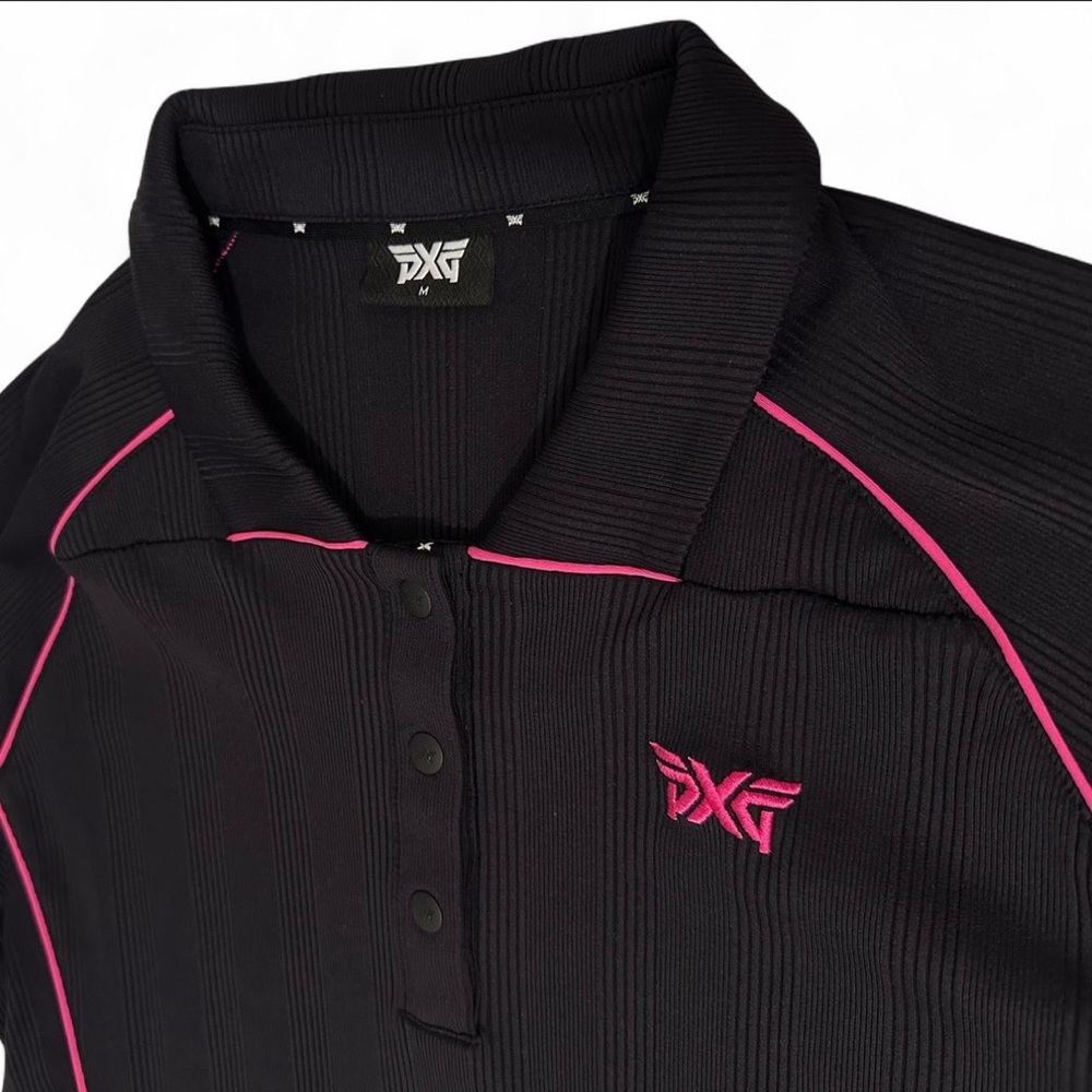 PXG Black Polo with Pink Accents